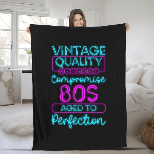 80S Old School Geek Neon Fleece Blankets