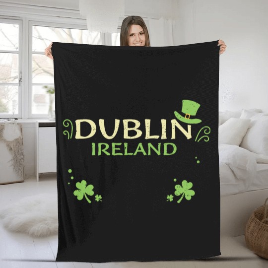 Dublin Ireland - St. Patrick's Day Fleece Blankets