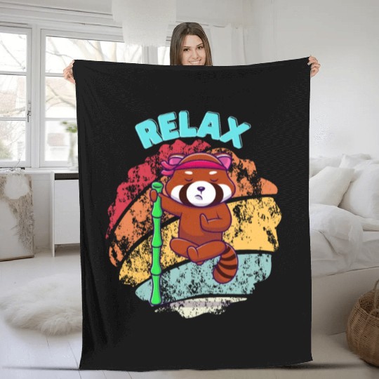 Relax Red Panda Fleece Blankets