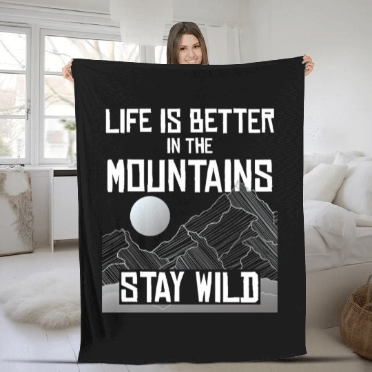 Hiking, mountaineering - life in the mountains Fleece Blankets