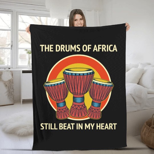 Djembe Player Drummer Music Drum Musician Fleece Blankets