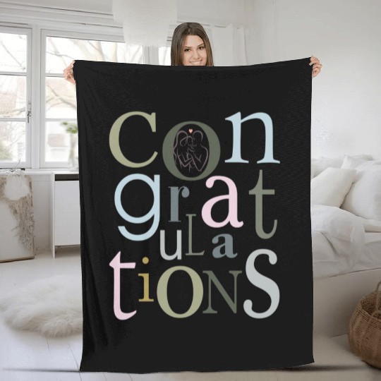 congratulations newborn baby Fleece Blankets