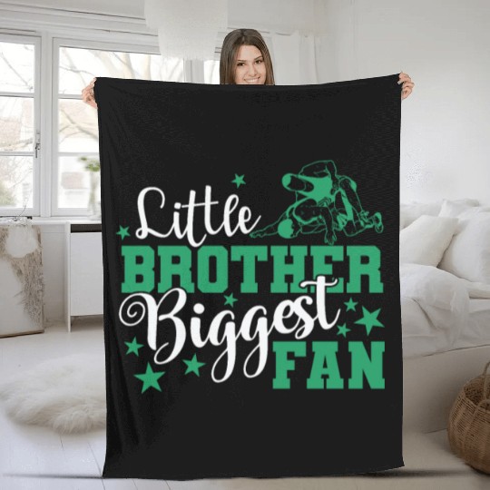 Little Brother Biggest Fan Wrestling Show Match Fleece Blankets