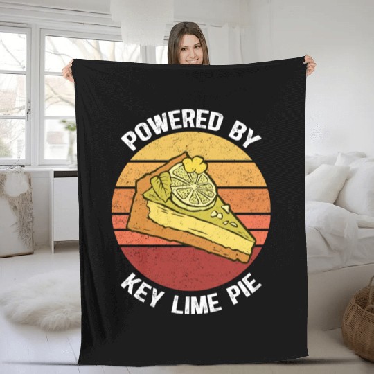 Powered By Key Lime Pie Pies Lover Fleece Blankets