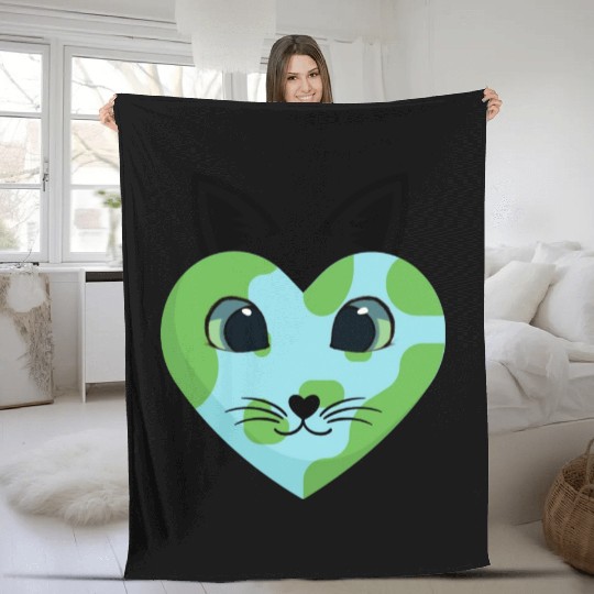 Save The Earth Its The Only Planet With Cat Fleece Blankets