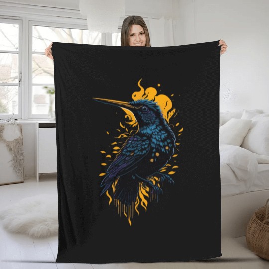 Nature Lovers - Charming Hummingbird Fleece Blankets