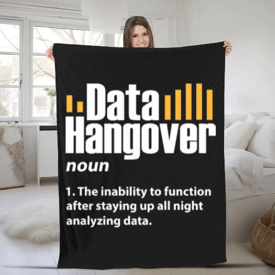 Data Hangover Definition Fleece Blankets