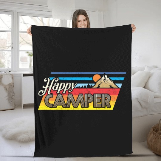 Happy Camper Fleece Blankets