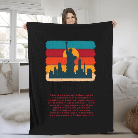 The Statue of Liberty Fleece Blankets