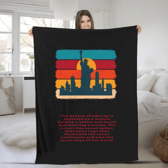 The Statue of Liberty Fleece Blankets