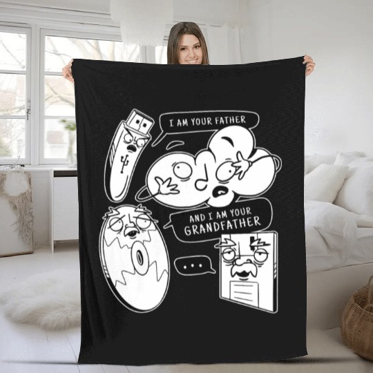 Technology storage joke Fleece Blankets