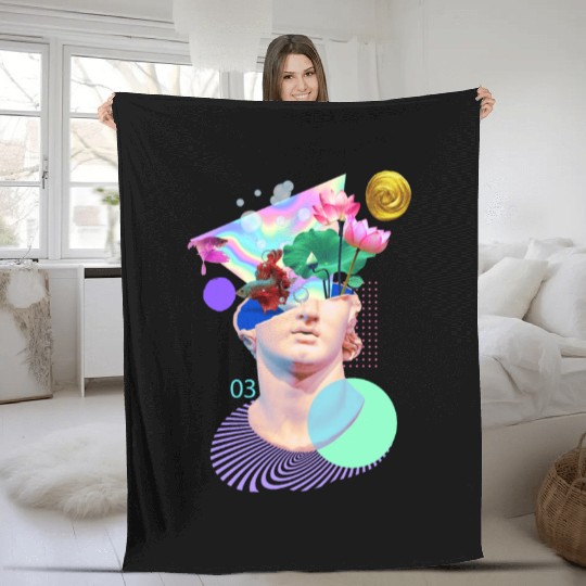 Half Face Fleece Blankets