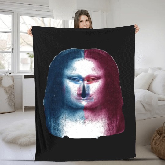 Monalisa Concept Leonardo Da Vinci Fleece Blankets