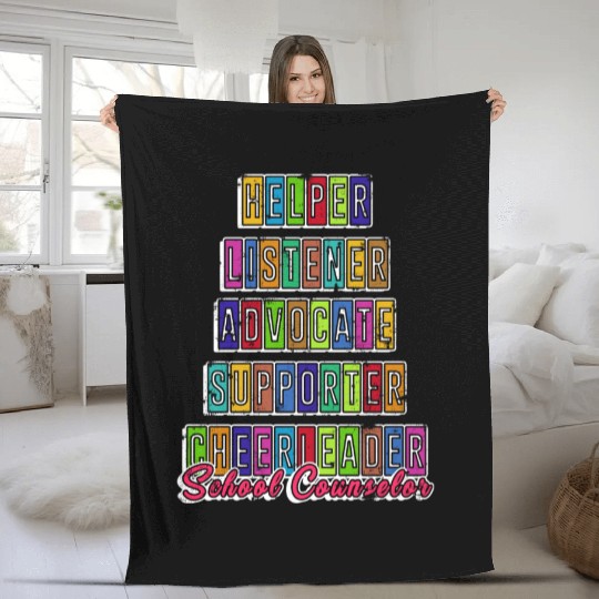 School Counselor Back To School Fleece Blankets