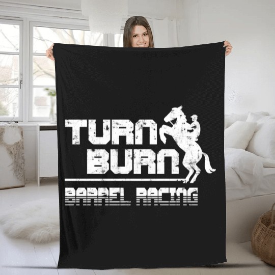 Turn N Burn Barrel Racing Fleece Blankets