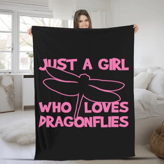 Dragonflies Dragonfly Lover Fleece Blankets
