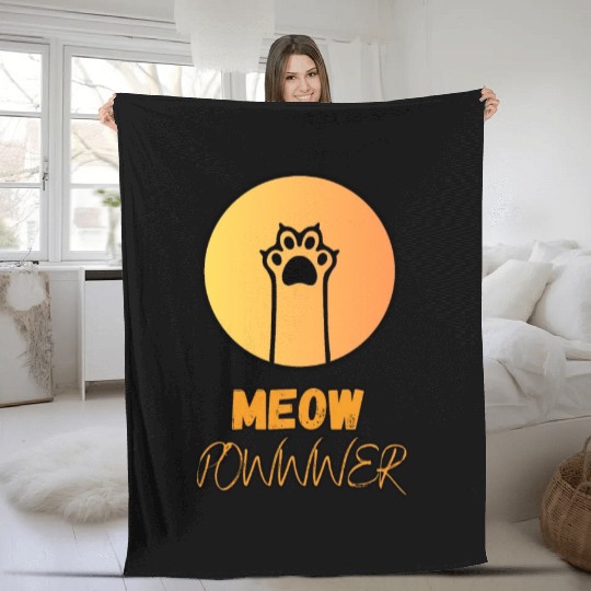 Meow Powwwer Fleece Blankets