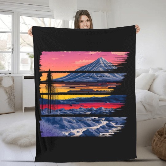 The Sunset Fleece Blankets