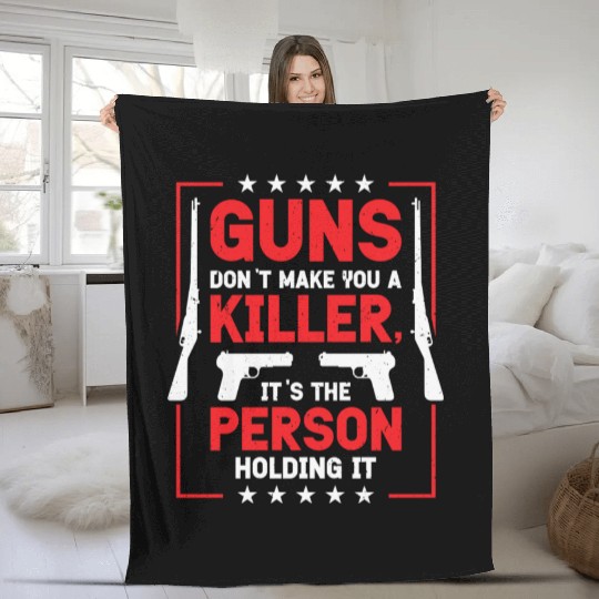 Guns Pistol Lover Gun Owner Shooting Fleece Blankets