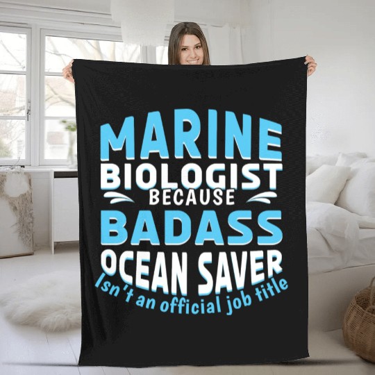 Save Nature Oceans Day Earth Day Marine Biologist Fleece Blankets