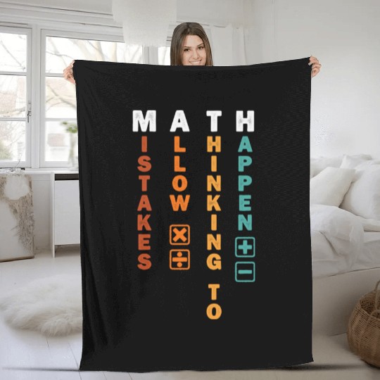 Math Teacher Math Symbols Student Equation Fleece Blankets