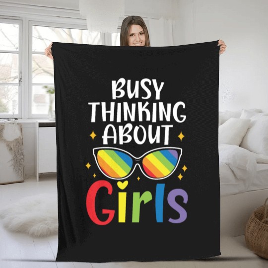 Gay Rights Rainbow Pride Month LGBTQ Pride Parade Fleece Blankets