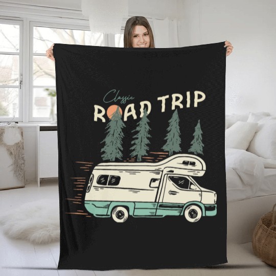 Classic Road Trip Fleece Blankets