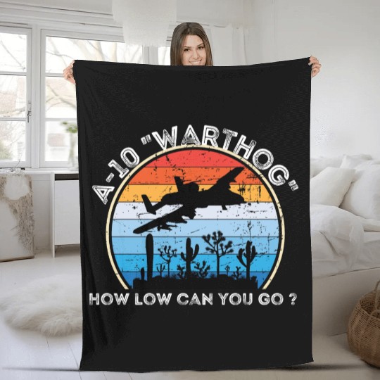 A-10 Warthog How low can you go ? Fleece Blankets