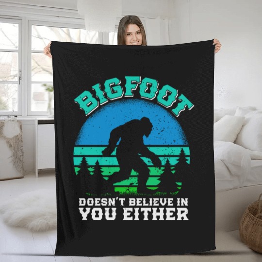Bigfoot Mountain fan Hiker funny Nature boy Fleece Blankets