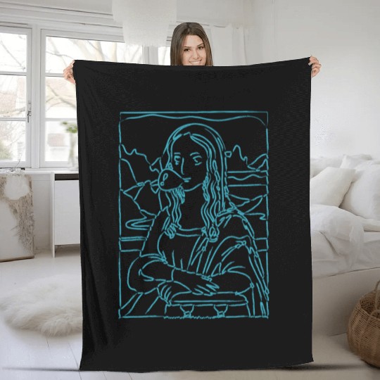 Mona Lisa Fleece Blankets