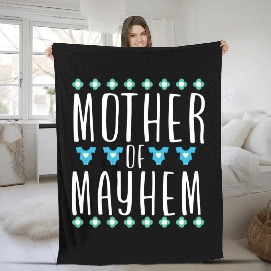 Mother of Mayhem Fleece Blankets