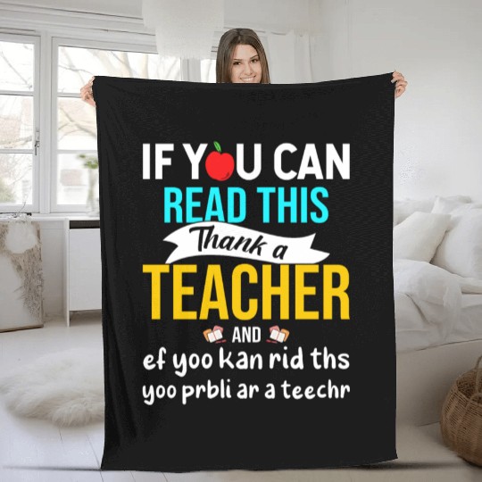 Teacher Appreciation 2023 Cute, Funny Teacher Fleece Blankets
