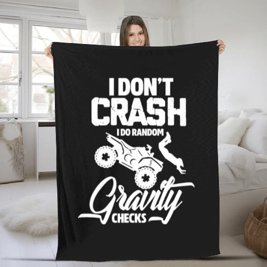 I Don't Crash I Do Random Gravity ATV Quad Biker Fleece Blankets