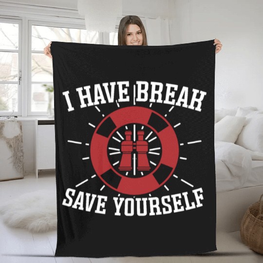 Lifeguard save yourself swimming pool guard Fleece Blankets