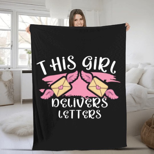 Postal Worker Mail Lady Mail Carrier Postal Fleece Blankets