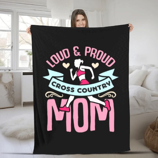 Cross Country Running Loud And Proud Athletic Race Fleece Blankets
