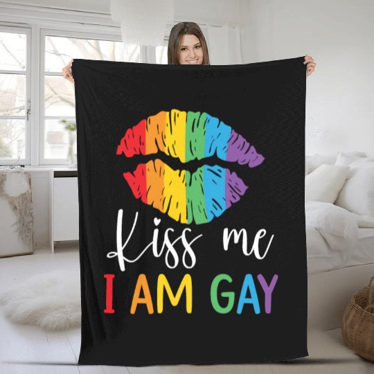 Gay Rights Rainbow Pride LGBTQ Gay Pride Parade Fleece Blankets