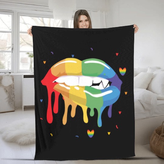 Gay Rights Rainbow Pride LGBTQ Gay Pride Parade Fleece Blankets