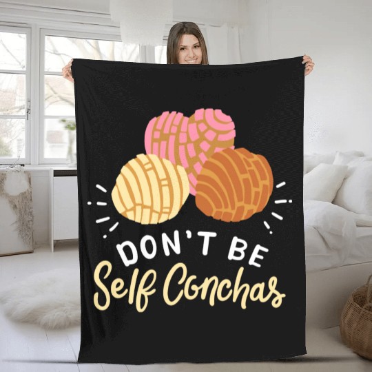 Conchas Sweet Bread Mexican Mexico Fleece Blankets
