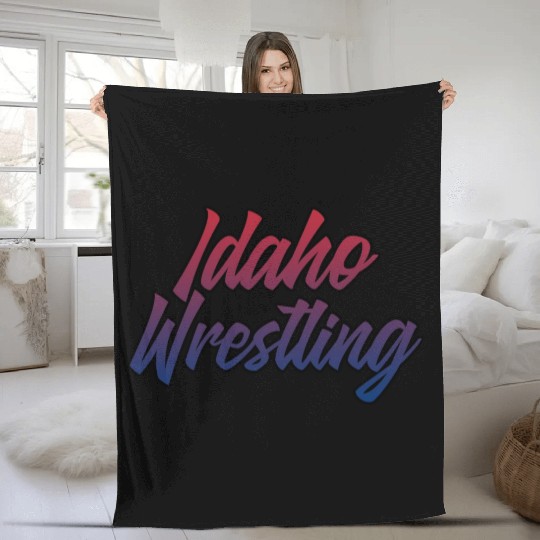Idaho Wrestling (USA Colors) Fleece Blankets