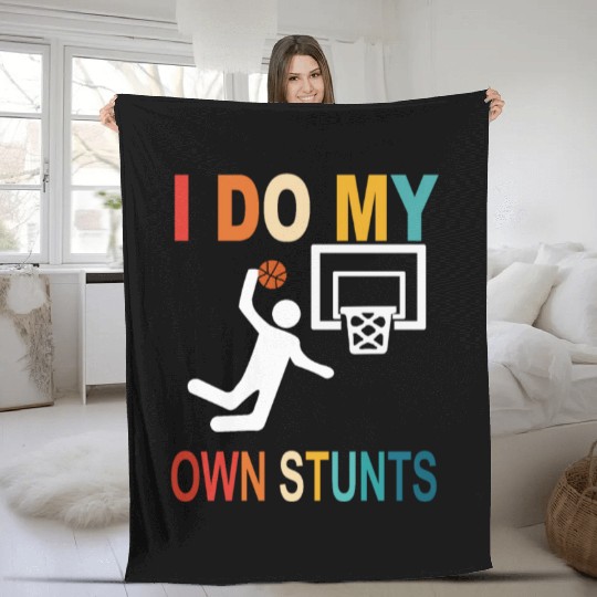 I DO MY OWN STUNTS Fleece Blankets