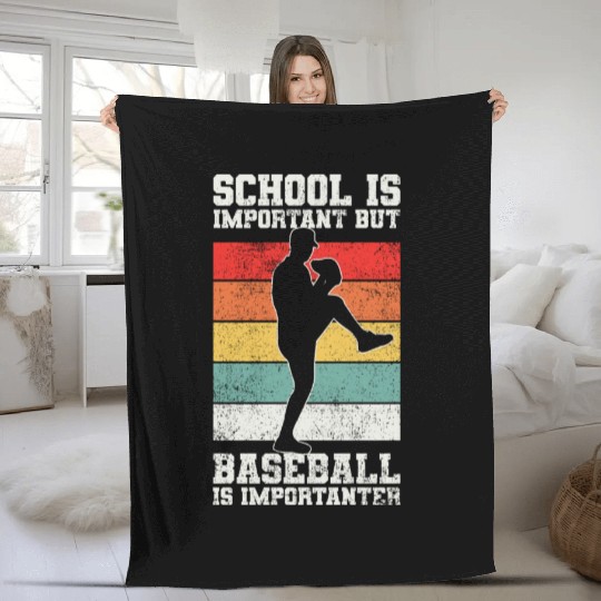 Baseball Pitcher Baseball Player Fleece Blankets