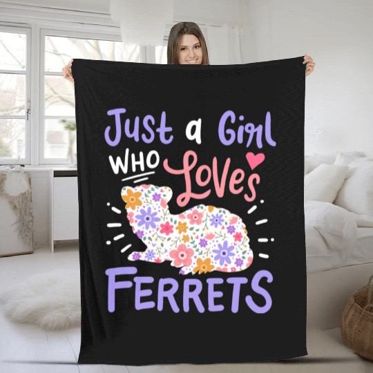 Ferrets Ferret Lover Fleece Blankets