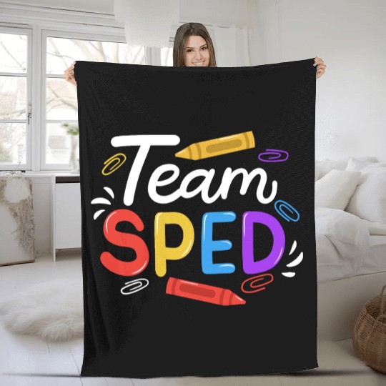 Sped Special Education Sped Teacher Student Fleece Blankets