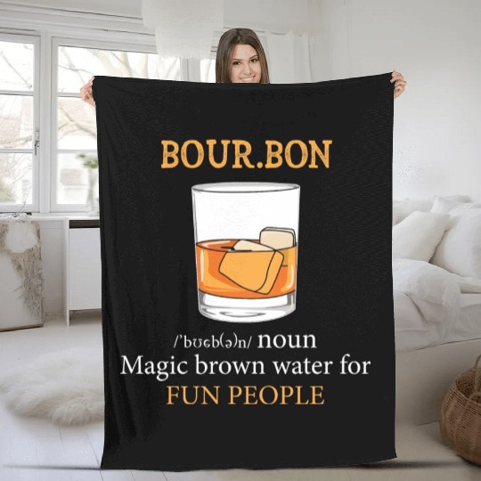 Bourbon Definition Fun People Fleece Blankets