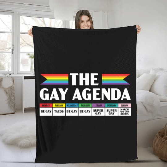 Gay Rights Rainbow Pride Month LGBTQ Gay Pride Fleece Blankets