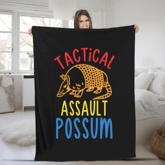 tactical assault possum Fleece Blankets