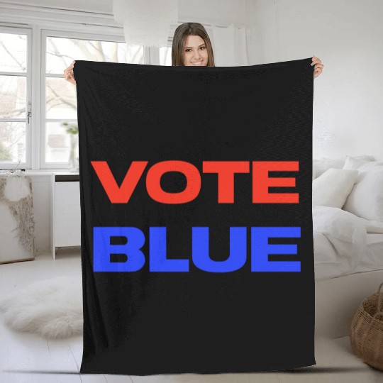 Vote Blue Democratic Party Liberal Voting Fleece Blankets