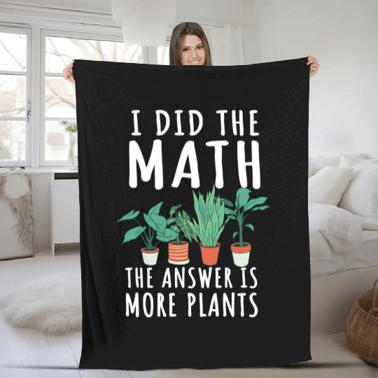 Funny Garden Plants Saying Fleece Blankets