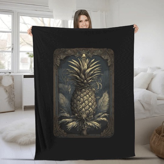 pineapple fruit tarot Fleece Blankets